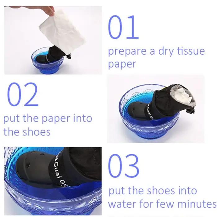 4 pièces/ensemble bottes de pluie pour chien imperméable chaussures