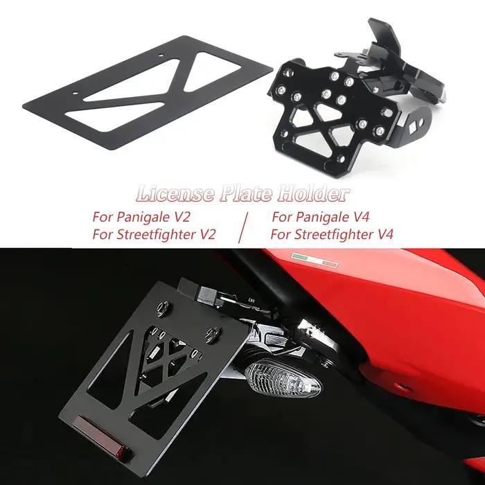 Support de plaque d'immatriculation en aluminium de haute qualité pour Ducati Panigale V2 V4 et Streetfighter V2 V4 motos occasions spéciales