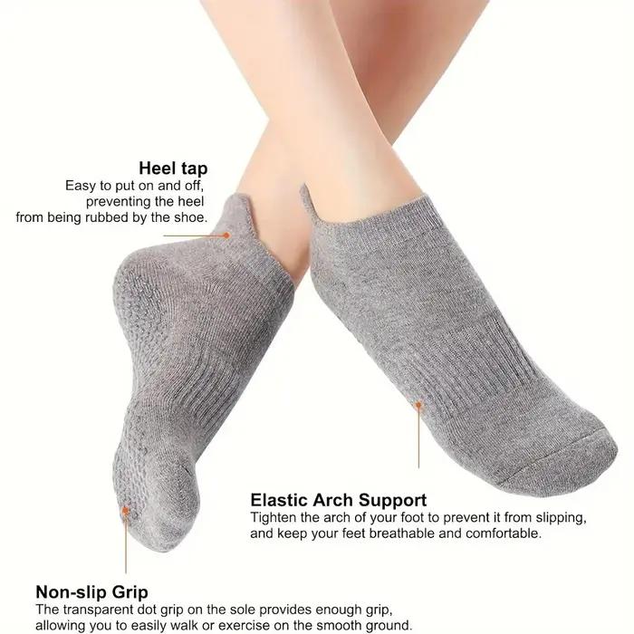 Chaussettes de Yoga antidérapantes pour femmes, respirantes, en coton, pour Fitness, Pilates, entraî