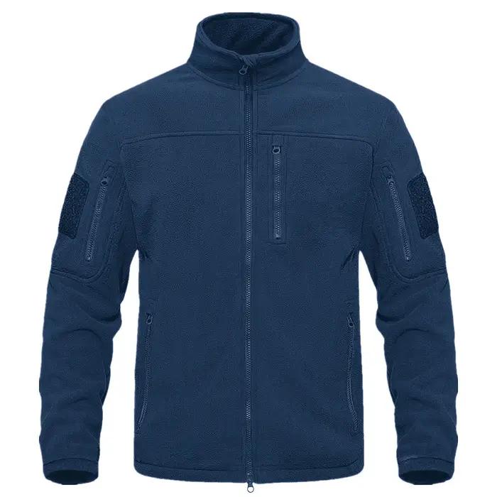 Veste polaire pour hommes, manteau tactique pour Sports de plein air, col montant, fermeture éclair