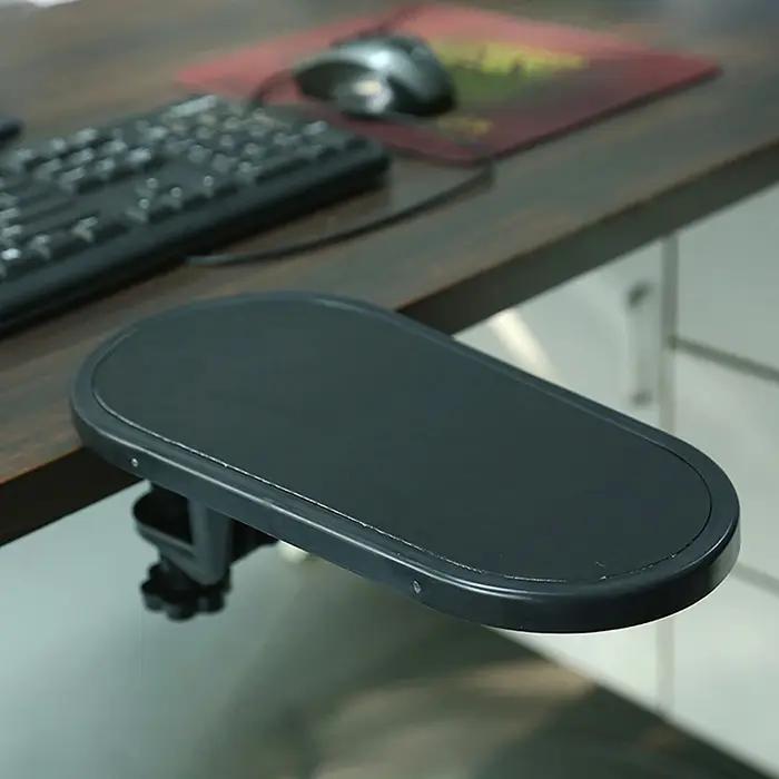 Support de poignet ergonomique réglable pour clavier, rallonge d'accoudoir d'ordinateur, support de tapis de souris rotatif, bureau