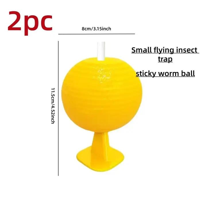 Piège à boules anti-nuisibles résistant à l'eau et au soleil pour éliminer les mouches à fruits, thrips, aleurodes et autres insectes volants usage intérieur extérieur jardin verger serre maraîchère fleurs balcon magasin produits frais
