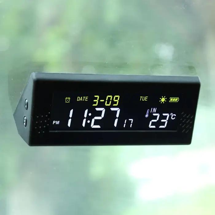 Pare-brise solaire, horloge numérique de voiture, rappel de temps de conduite, interrupteur intellig