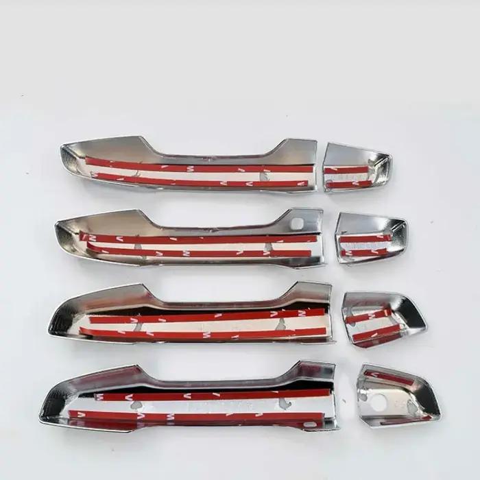 Couvercle chromé de poignée de porte de voiture, garniture superposée, accessoires automobiles, pour