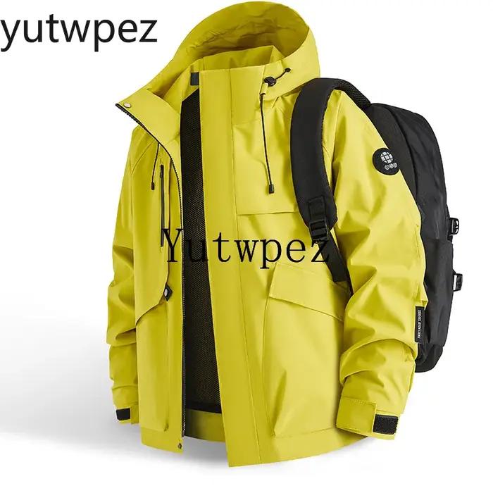 Veste imperméable pour hommes, coupe-vent à capuche pour randonnée en plein air, camping, softshell zippé, manteaux légers unisexes pour le printemps et l'automne