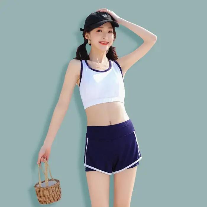 Ensemble Bikini coréen pour femmes, 3 pièces, vacances, été, populaire, nouvelle mode, vêtements de
