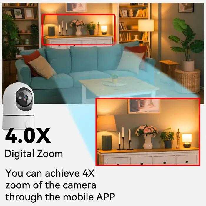 Baby monitor O-Kam Pro 5MP WiFi suivi humain vision nocturne couleur appel tactile 355° PTZ surveillance bébé