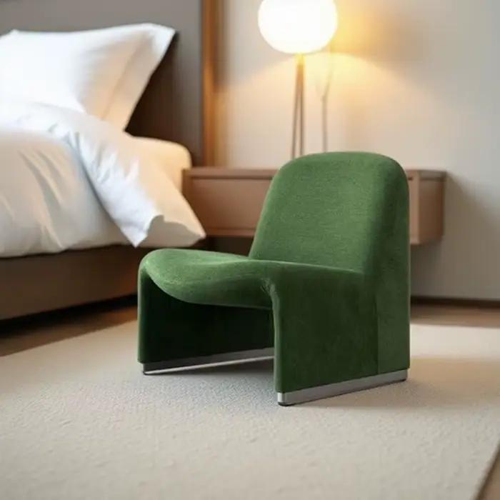 Chaise de salon simple élégante en cuir avec couverture en tissu flanelle pour un confort maximal, pour usage à domicile, occasions spéciales et cadeaux de qualité
