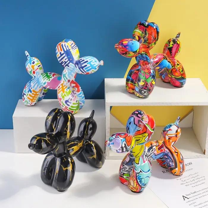 Vilead Pop Art Graffiti ballon chien Sculpture objet peinture