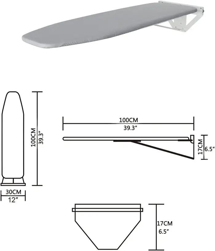 Planche à repasser murale pliable, support compact, maison, appartement, petits espaces