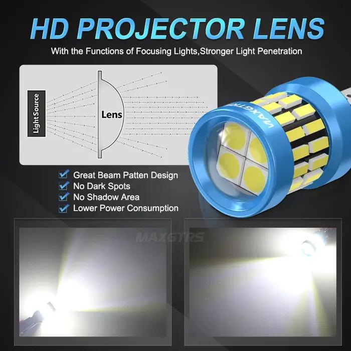 2 ampoules LED haute puissance W16W T15 921 912, Canbus, sans erreur, puce 4014, lumière de secours,