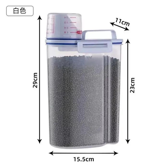 Seau de rangement en plastique pour nourriture pour chiens et chats