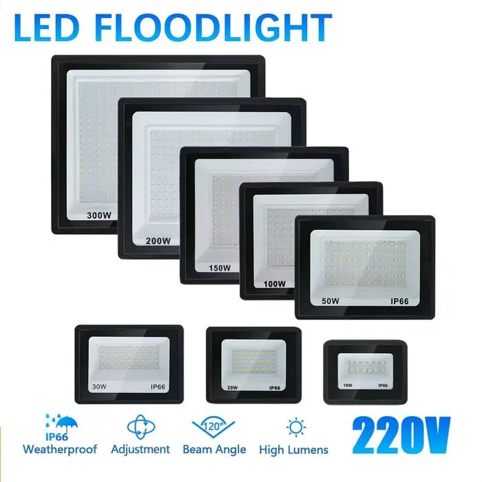 Éclairage LED réflecteur LED AC220V 100W 200W projecteurs extérieurs étanches lumières LED jardin ru