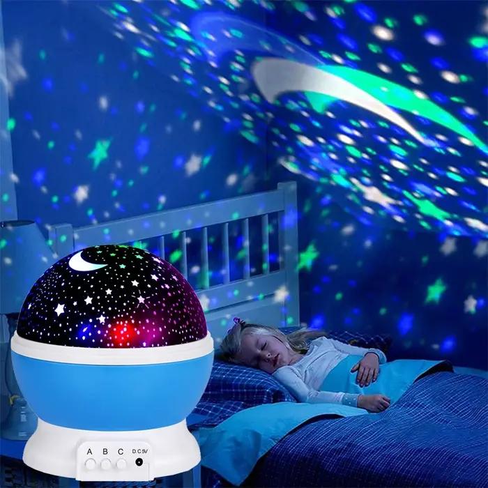 Projecteur de ciel étoilé veilleuse projecteur bébé lampe décor rotatif étoilé pépinière lune galaxi
