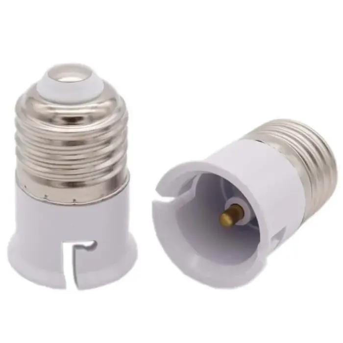 1 pièces blanc E27 à B22 lumière LED support de lampe convertisseur vis ampoule douille adaptateur L