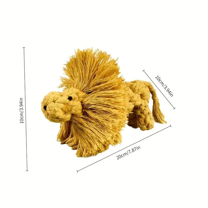 Jouet à mâcher en forme de lion pour chien - Pack individuel