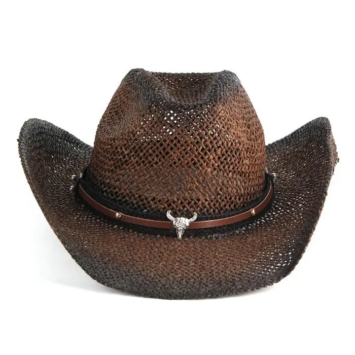 Chapeau de cowboy IF IFOND en papier uni pour hommes et femmes, voyage, été, plage, randonnée, protection solaire, accessoire de mode