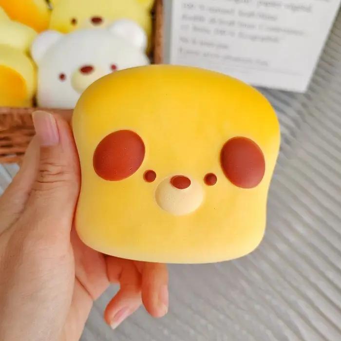 Jouet anti-stress chat mignon en forme de pain mochi, à remontée lente, doux à presser, simulation de pain, décoration, cadeau
