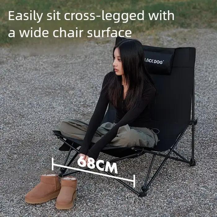 Chaise de camping pliante avec coussin doux pour sieste bureau plage pêche camping voyage confortable durable