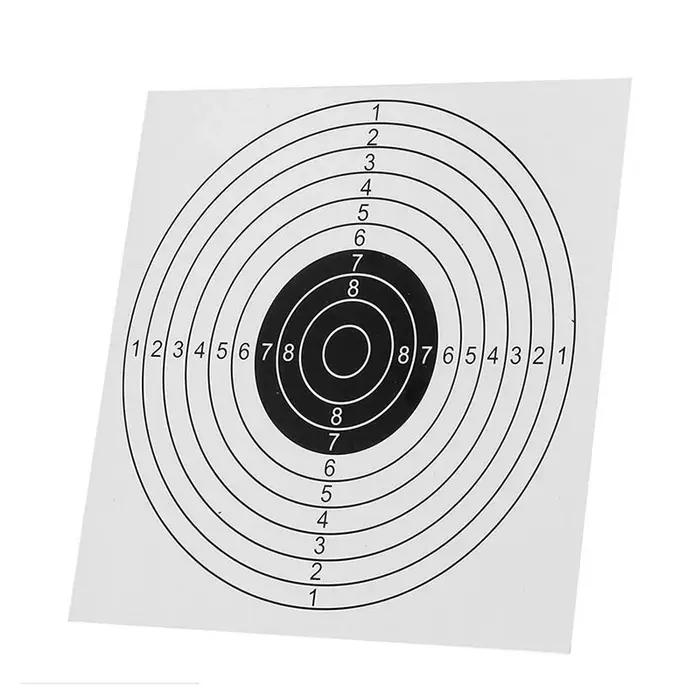 Cible de tir en acier pour entraînement en plein air et intérieur cible de tir robuste pour pistolets à billes airsoft et chasse avec 100 cibles en papier 17cm*17cm