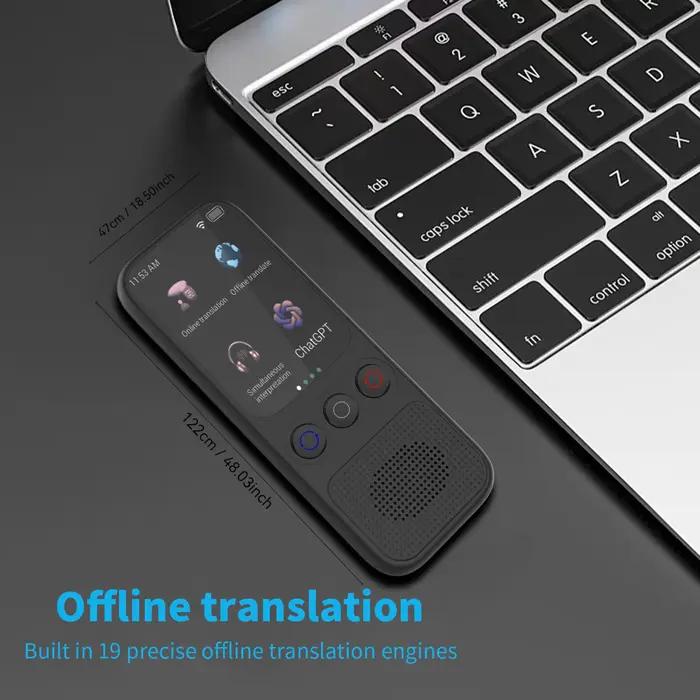 Traducteur portable 148 langues en temps réel WIFI ChatGPT machine traduction enregistrement vocal