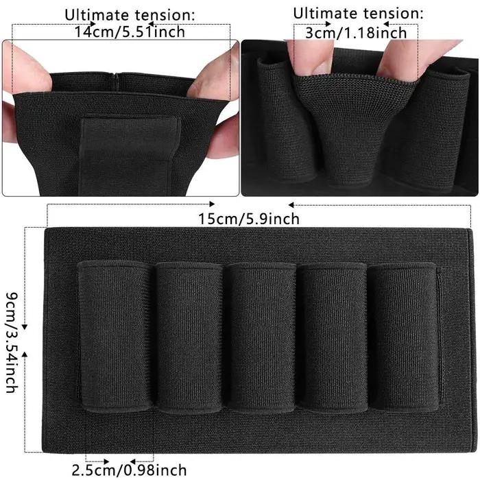 Support de coque de culasse rond à recharge rapide 5/8, pour fusil de chasse, porte-cartouche élastique universel de calibre 12/20