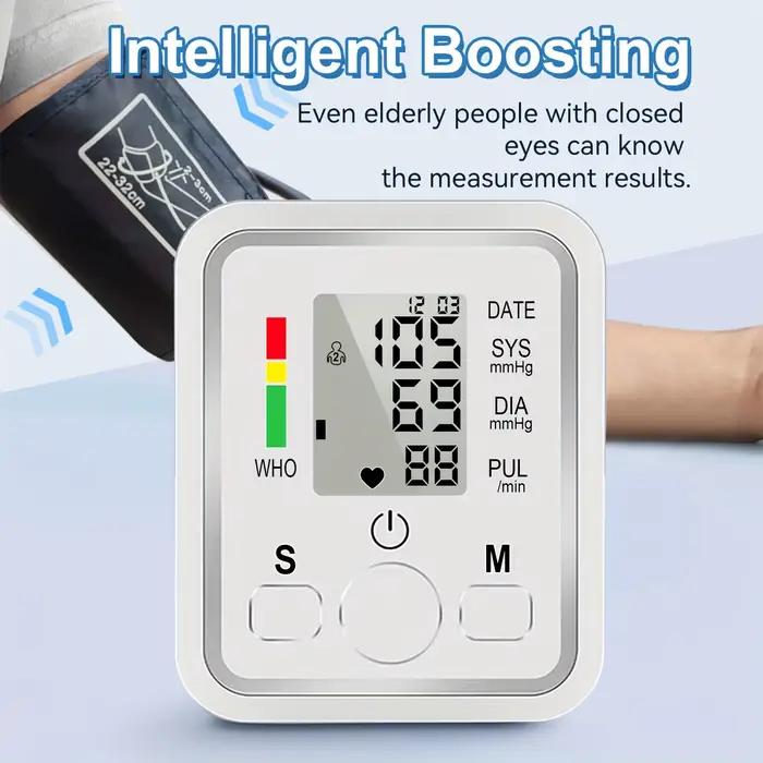 Tonomètre numérique Portable, tensiomètre, moniteur de fréquence cardiaque, bras, tensiomètre, équipement BP, médical professionnel automatique