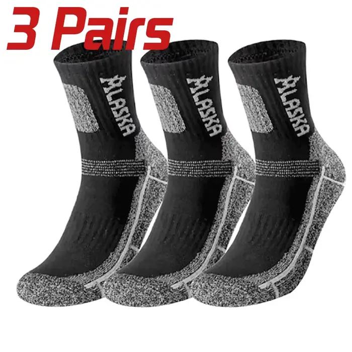 Pack 3 Paires Chaussettes Homme Hiver Professionnelles Sport Outdoor Randonnée Ski Chaleur