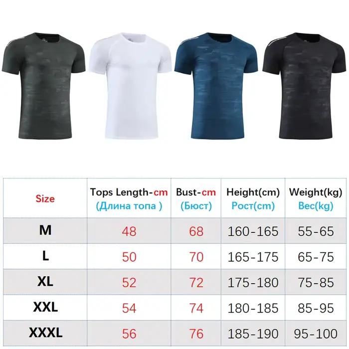 T-shirt de Sport à manches courtes pour homme, séchage rapide, respirant, pour entraînement, course