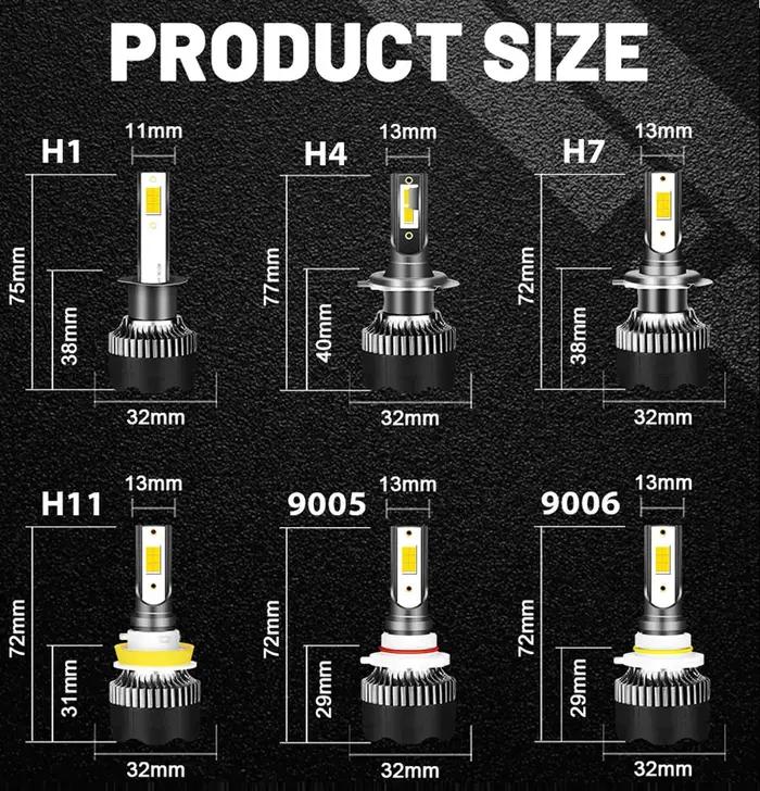 H7 phares LED Super lumineux H1 H4 H8 H9 H11 9005 HB3 9006 HB4 9012 HIR2 ampoules phares antibrouill