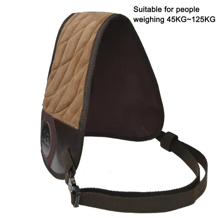 Chemise de protection en cuir véritable avec rembourrage Recoil Beverer pour hommes, cuir suédé et toile cirée, ajustement réglable pour chasseurs et tireurs, idéal pour les sorties de chasse en hiver