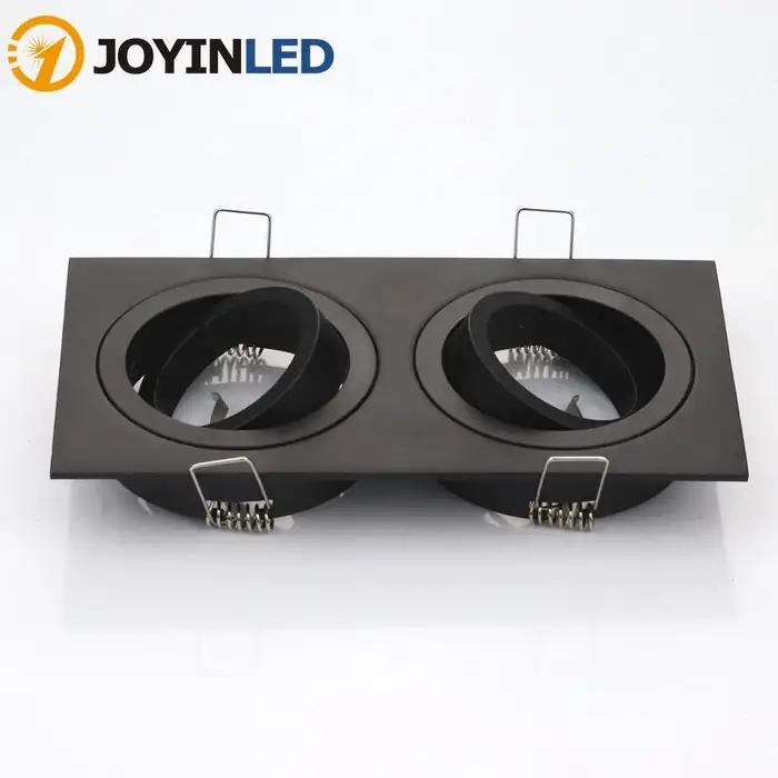Support de lampe en aluminium à Double tête GU10 MR16, noir, argent, blanc, GU10, cadre de fixation