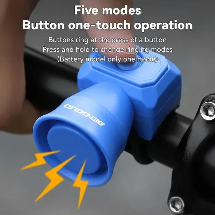 Klaxon de vélo de montagne avec batterie rechargeable USB étanche pour vélos et trottinettes pour enfants sécurité voyages urbains et randonnees
