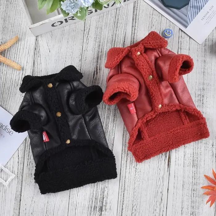 Vêtements à col en fourrure pour bouledogue français