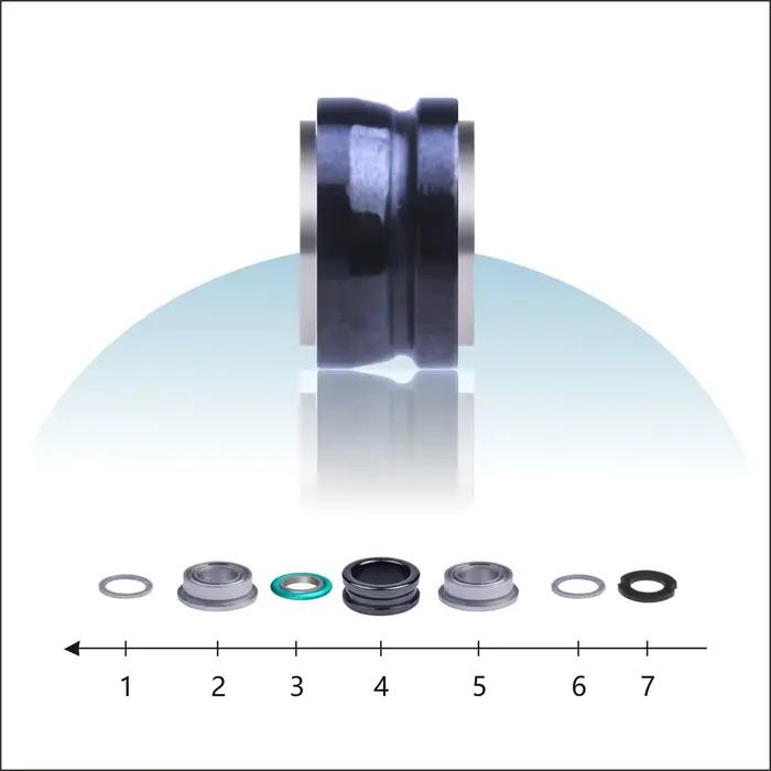 BassLegend-Kit de matériel de pêche pour moulinet Shimano Spinner, ligne SIC, rouleau de guidage de