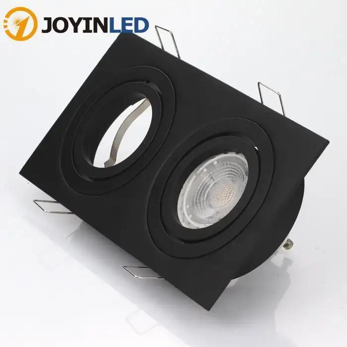 Support de lampe en aluminium à Double tête GU10 MR16, noir, argent, blanc, GU10, cadre de fixation
