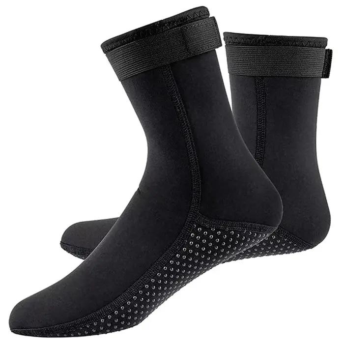 Chaussettes néoprène chasse 3mm 5mm étanches - Semelle antidérapante pour milieu aquatique et humide