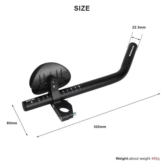 Repose-vélo TT Clip de guidon sur barre Aero Extension de guidon en alliage d'aluminium Triathlon TT