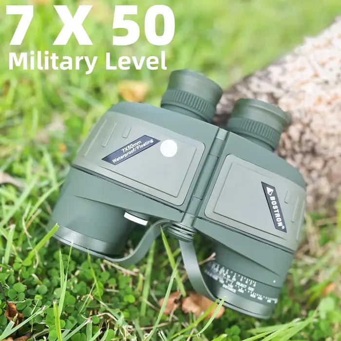 Jumelles puissantes 7x50 étanche militaire Marine Camping chasse flottant Bak4 prisme télescope Vision nocturne télémètre