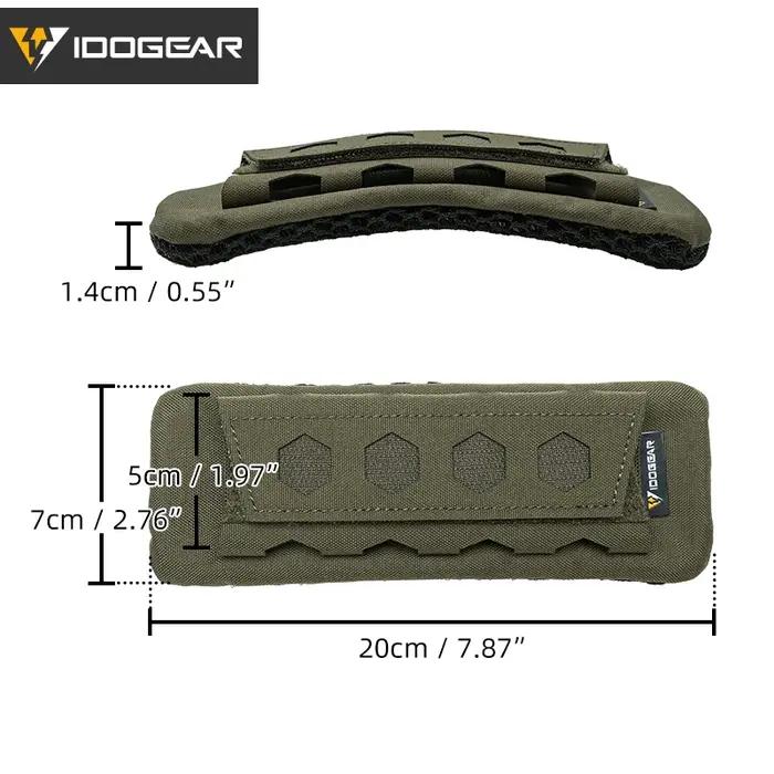 Coussins d'épaule IDOGEAR 2PCS, rembourrage 3D respirant pour gilet et sac à dos chasse