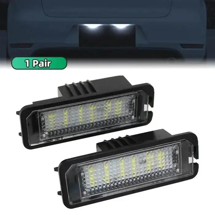 Pour VW Golf 4 5 6 7 MK4 MK7 Passat CC Polo Scirocco Leon Ibiza 2 pièces LED numéro plaque d'immatri