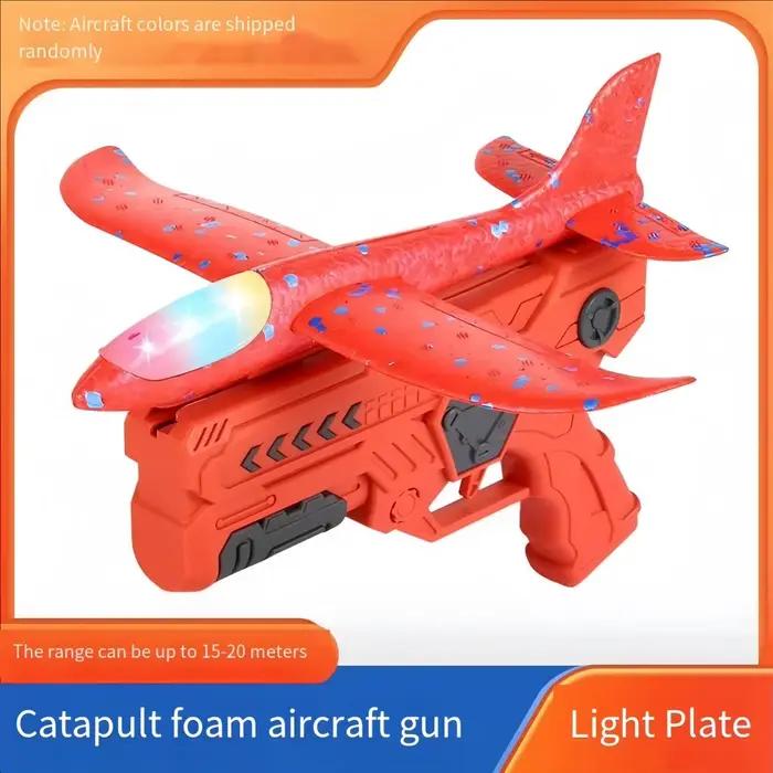Lanceur de pistolet d'avion en mousse, jouet d'extérieur populaire pour garçon, jeu de catapulte de
