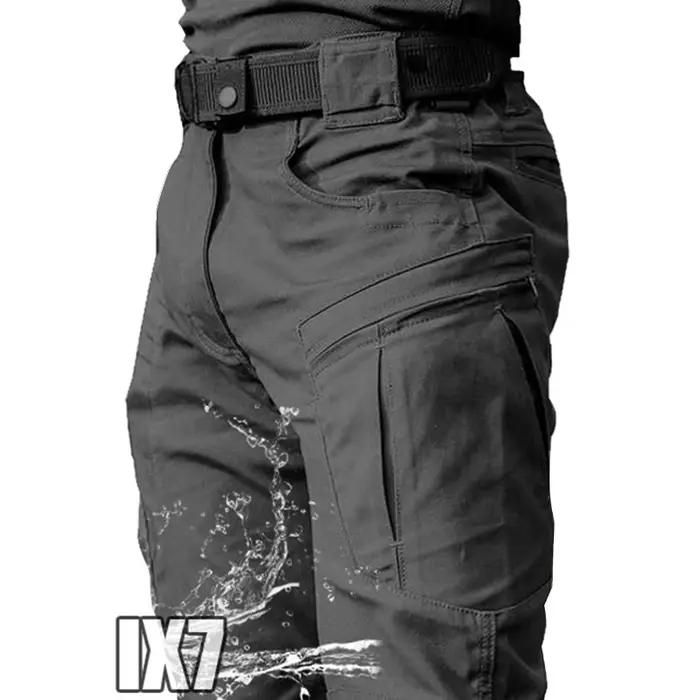 Pantalon cargo chasse homme imperméable multi-poches résistant pour activités outdoor et entraînement