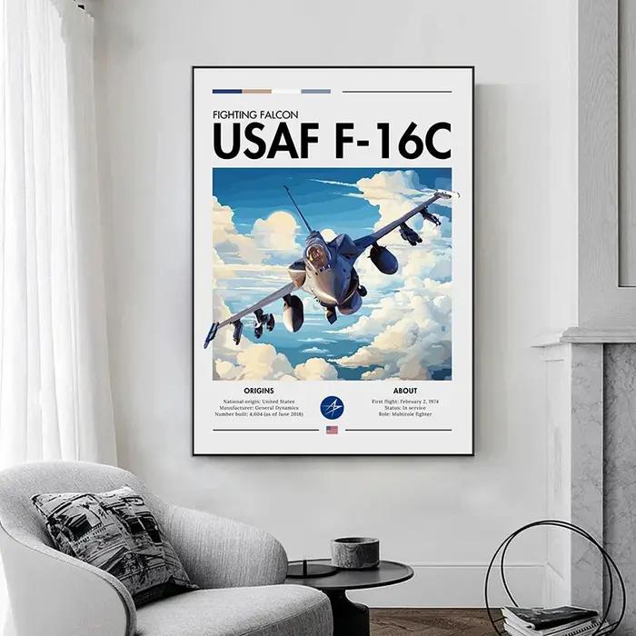Affiche de Jets Supersoniques Impressions sur Toile Décoration Intérieure Occasions Spéciales Aéronautique Technologie
