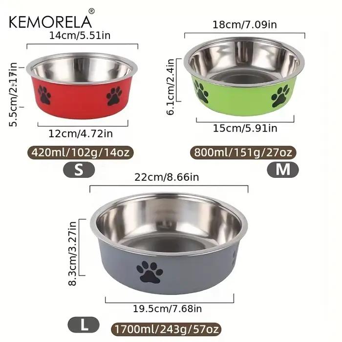 Bol en acier inoxydable antidérapant pour animaux de compagnie en eau potable et alimentation occasions spéciales chiens chats