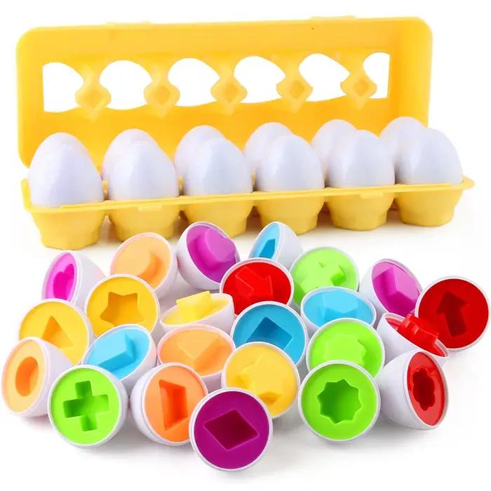 Oeufs vis 3D Puzzle Montessori apprentissage éducation mathématiques jouets enfants forme Match jeu