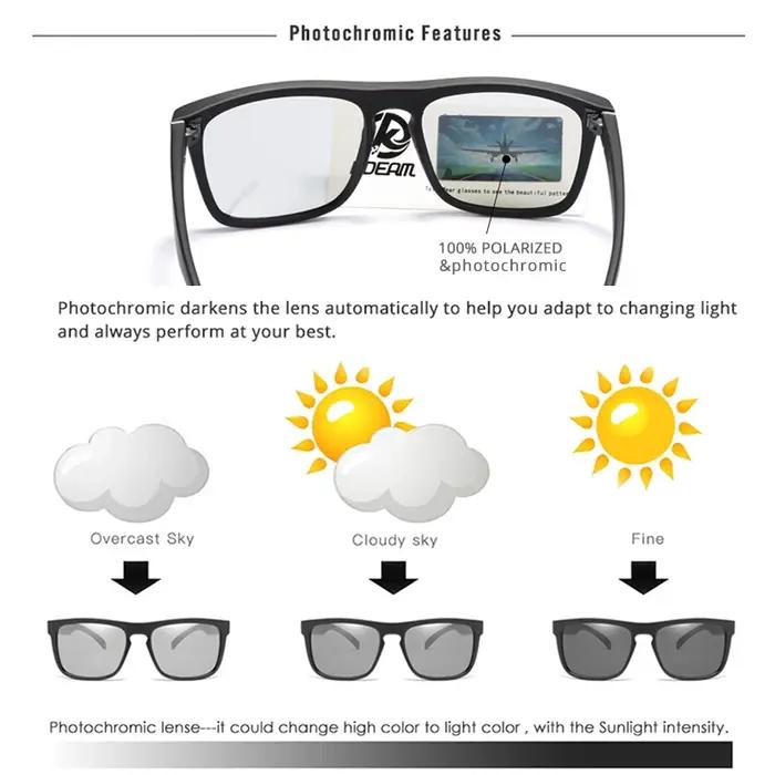 KDEAM Legend lunettes de soleil carrées lentille polarisée pour hommes femmes Sports de plein air pê