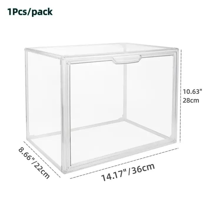 Présentoir transparent anti-poussière boîtes de rangement empilables pour collection de figurines exposés de manière élégante protégés de la poussière et des dommages