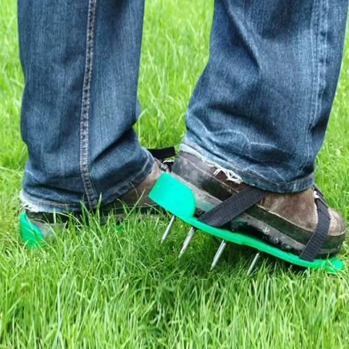 Chaussures à ongles en herbe vert pour jardinage aération pelouse herbe terrasse utilisation occassions spéciales femmes hommes