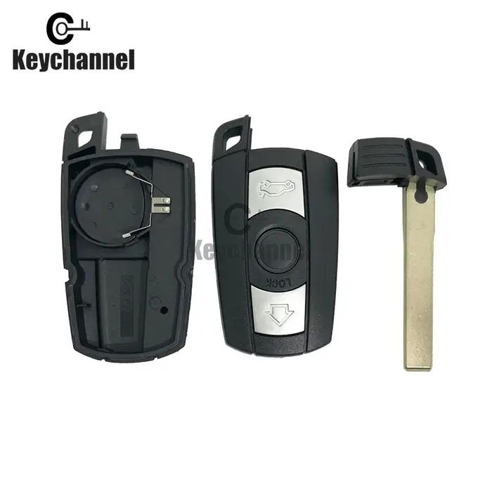 Keychannel Coquille de Clé À Distance de Voiture 3 Boutons Boîtier HU92 Clé pour BMW 1 3 5 6 Série E